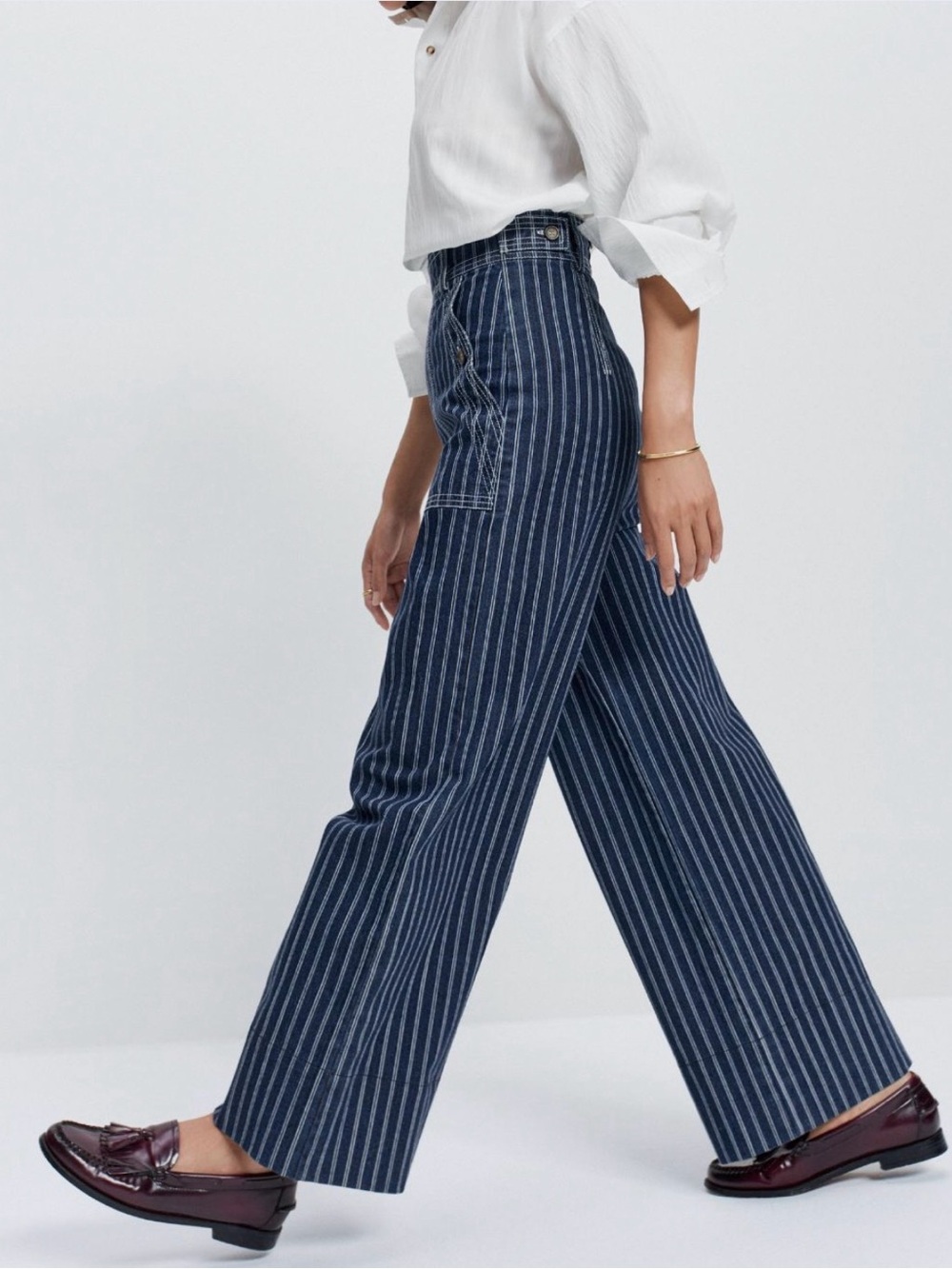 Wiggy Kit The Jean 
Denim Stripe L NWT